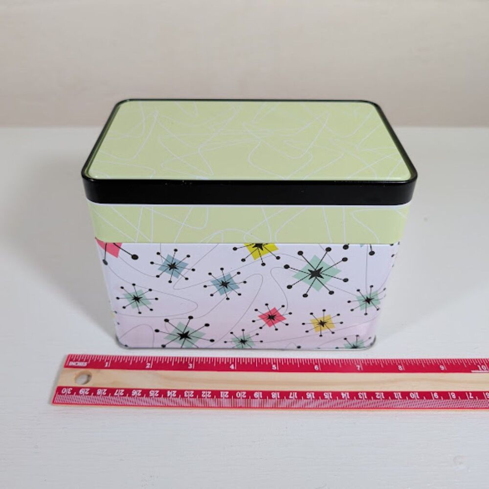 Publications International Pastel Floral Recipe Tin Set - NWOT Complete Unused